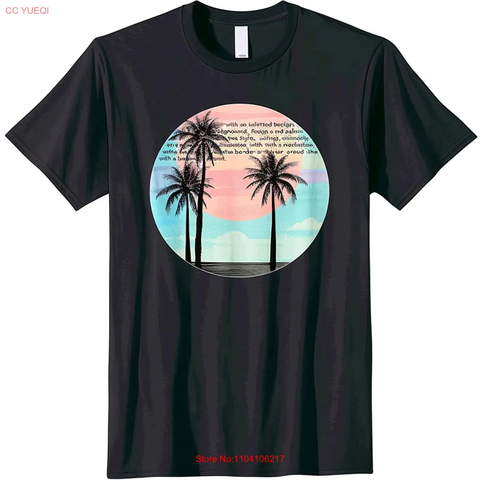 Представляем черную футболку Retro Sunset Palm Tree: Embrace the Vintage Vibes