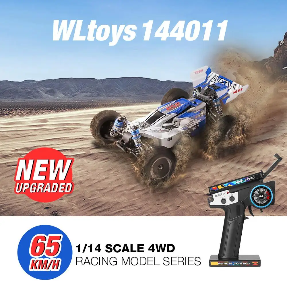 Wltoys 144011 матовый новый модернизированный двигатель 550 RTR 1/14 2,4G 4WD 65 км/ч Радиоуправляемый автомобиль металлический шасси высокоскоростные гоночные модели игрушки
