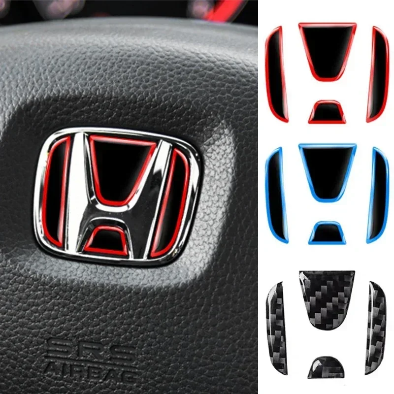 Для Honda Civic Accord Fit Jazz City CRV HRV Odyssey Jade углеродное волокно наклейка на руль автомобиля Стайлинг украшения аксессуары Внешние аксессуары
