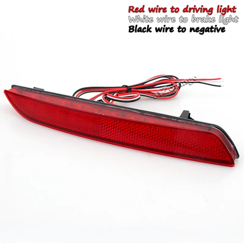 Фото Honda JAZZ Fit 2010-2013 CRZ CRV Acura TSX Светодиодный Отражатель Заднего Бампера Красный ABS Материал Автомобильные Аксессуары №3