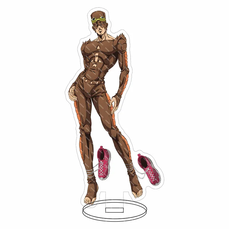 Фото ГОРЯЧАЯ аниме JoJo Bizarre Adventure, акриловая подставка, фигурка, модель, держатель для тарелки, топпер для торта, анимационные периферийные устройства, подарки 15 см №5