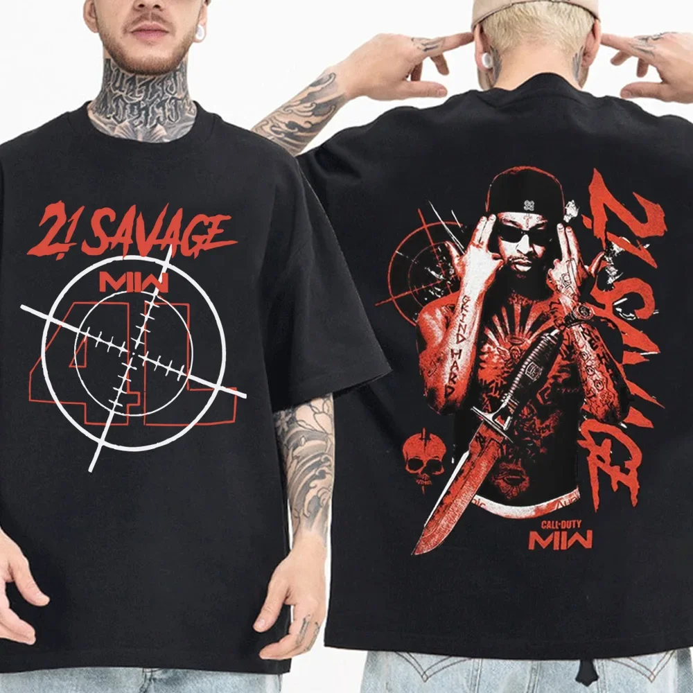 21 Savage American Dream 2024, футболки в стиле Харадзюку, хип-хоп, рубашки с короткими рукавами и круглым вырезом, подарок для фанатов