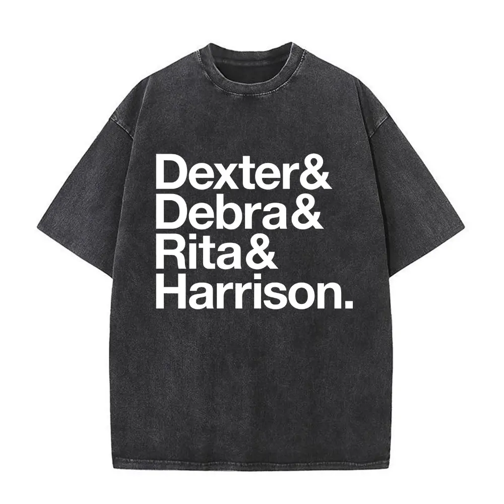 Винтажные потертые футболки Dexter Morgan Rita Bennett Debra Morgan для мужчин и женщин, повседневные хлопковые футболки с короткими рукавами