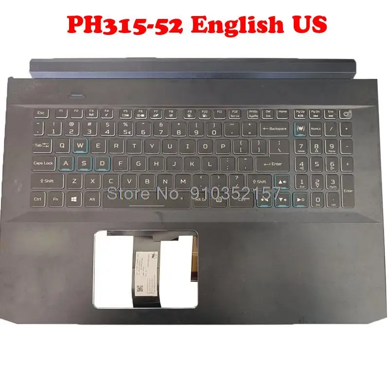 Подставка для рук и клавиатура для ноутбука ACER для Predator HELIOS 300 PH315 PH315-52 15,6 дюйма PH315-52-54KC/KG 710B 770P 72EV 78BG 79H8 английский