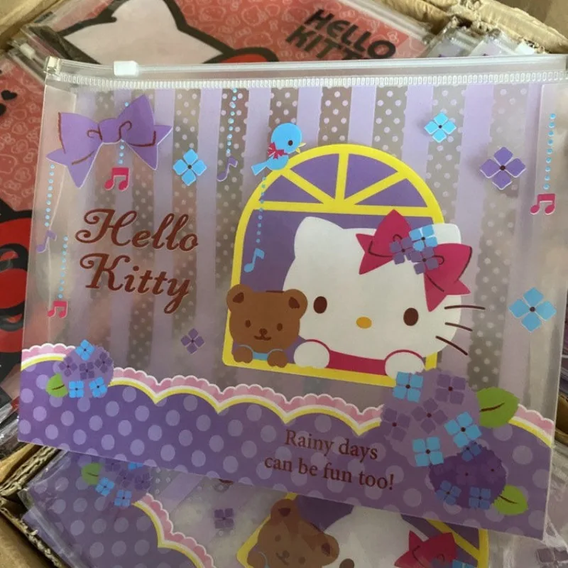Фото A5 Sanrio Hello Kitty папки для файлов мультяшная сумка для документов карман для хранения канцелярских принадлежностей водонепроницаемая сумка на молнии школьные и офисные принадлежности №5