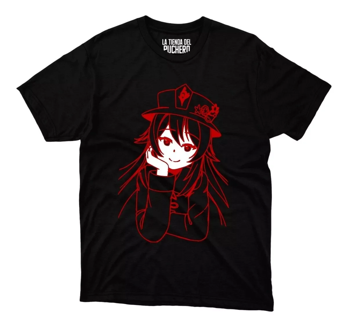 Фото Playera аниме Genshin Impact Hu Tao Lineas Rojas №1