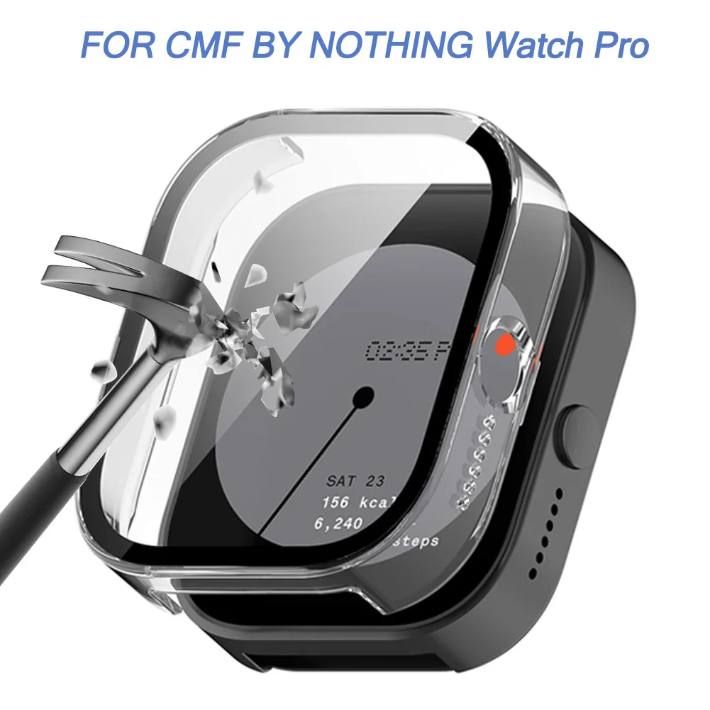 Фото Стеклянная фоторамка для CMF Watch Pro с полным покрытием, защитная оболочка для CMF by Nothing Watch Pro, защита экрана 2 в 1 №3