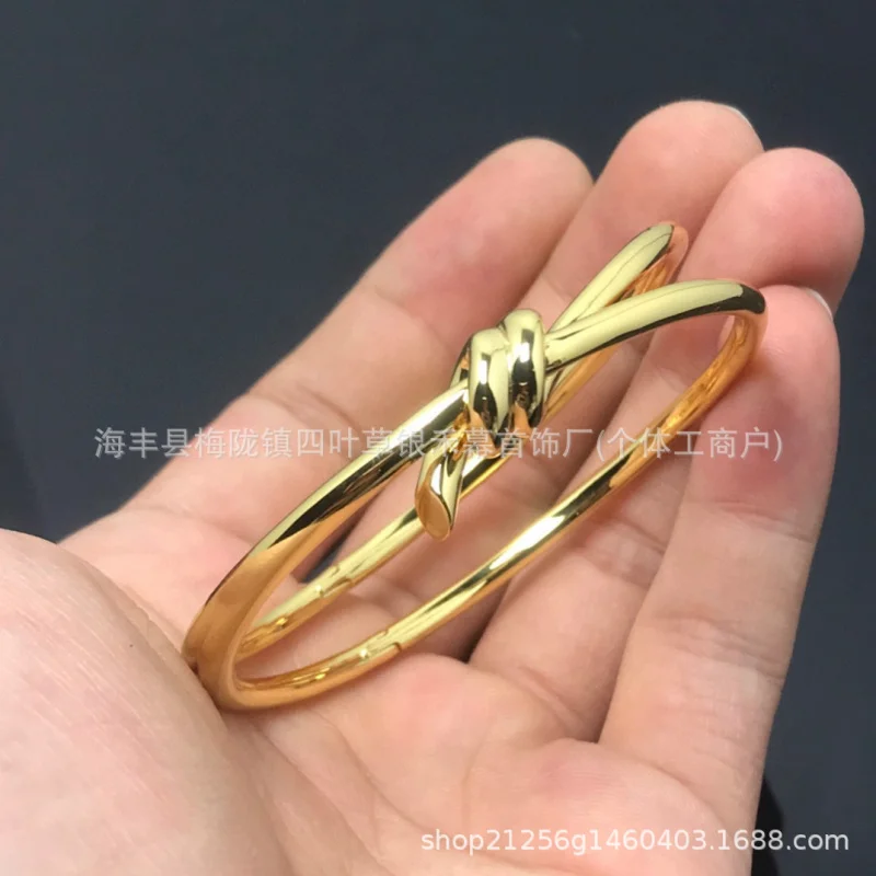 Фото VGold Edition THomeknotTwisted String Глянцевый браслет Женский трансграничный витой браслет с бабочкой Tik Tok Live Stream Wholesa №3