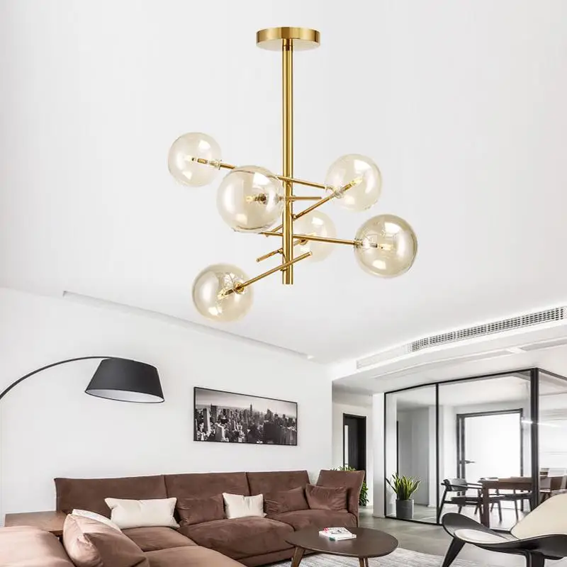 Дизайн Lampu, Италия, Bola Kaca Lampu Gelembung Ruang makmakan Dapur Pulau