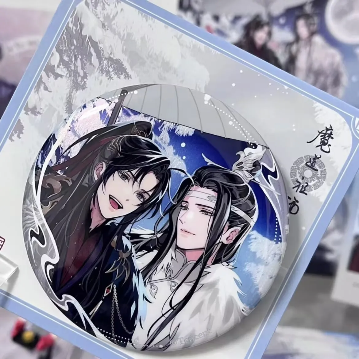 «Волшебный мастер», анимация «Wei Wuxian LAN Wangji», 58 мм оловянный значок, периферийные устройства Gu Zi предоставляются друзьям и лучшими друзьями.