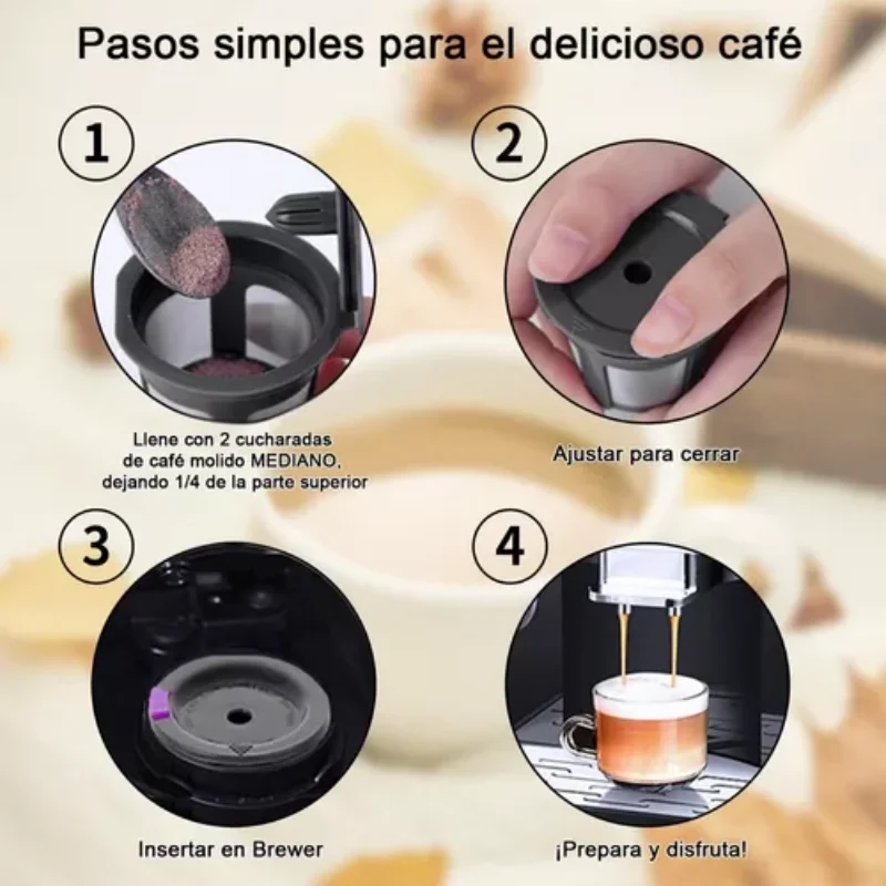 Фото Многоразовый фильтр для кофе K-Cup, запасные части и аксессуары для фильтров для чая/кофе, полицейский кофе Cafeteira №5