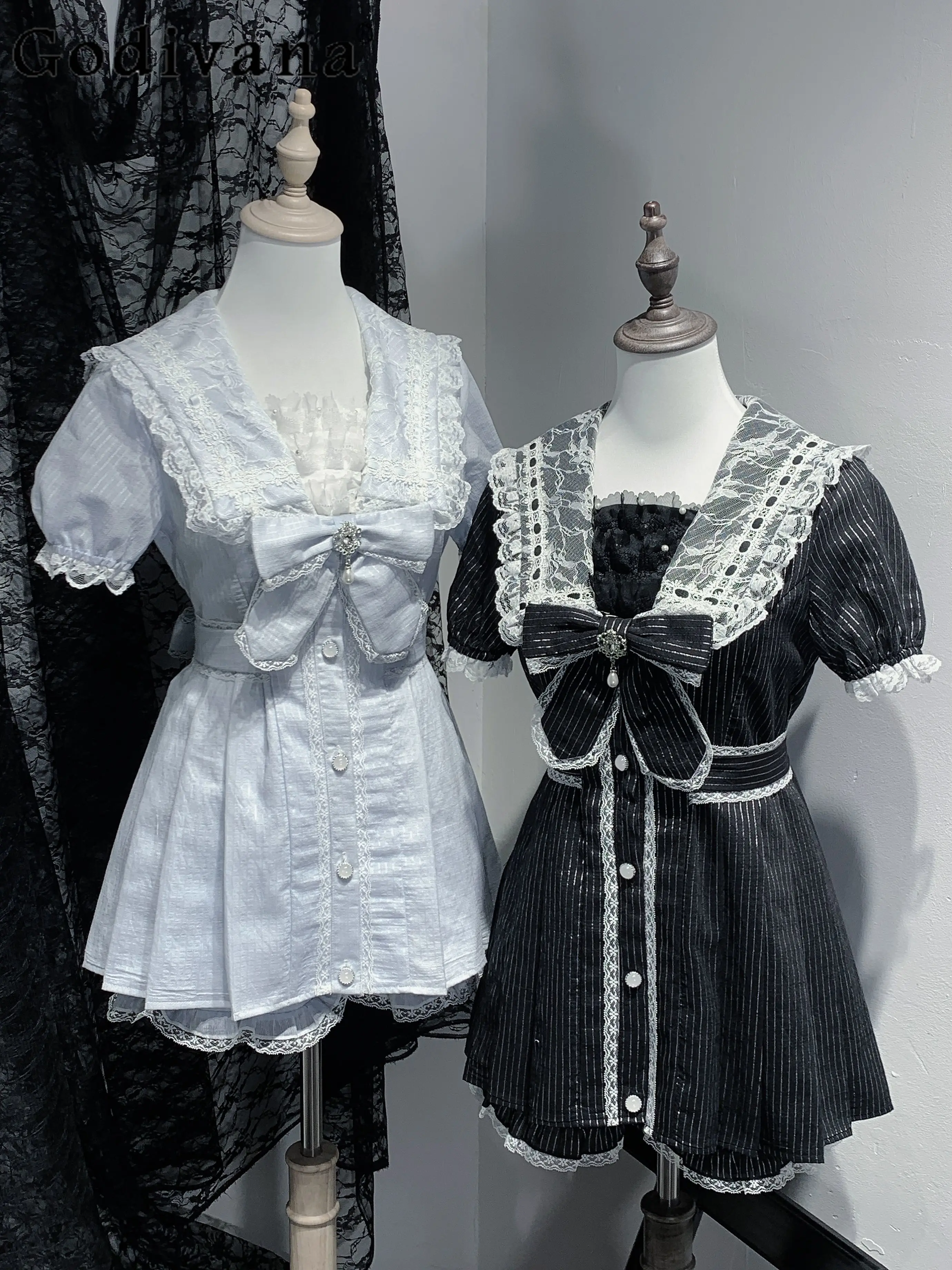 Серия Mine Mass-produced Lo Dress + шорты, комплект из двух предметов, новый летний комплект для девочек, женский милый крутой топ в стиле Лолиты, комплект с шортами