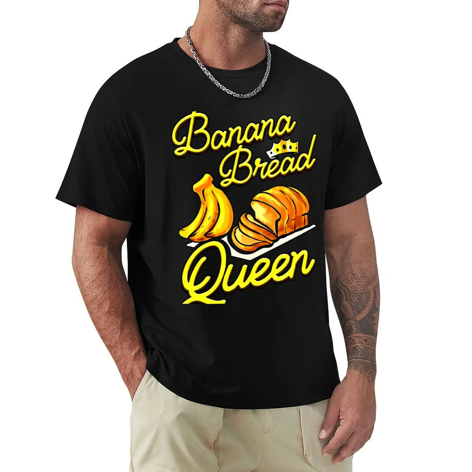 Футболка Banana and Bread is Queen, летние топы, блузка, синие арховные футболки для мужчин