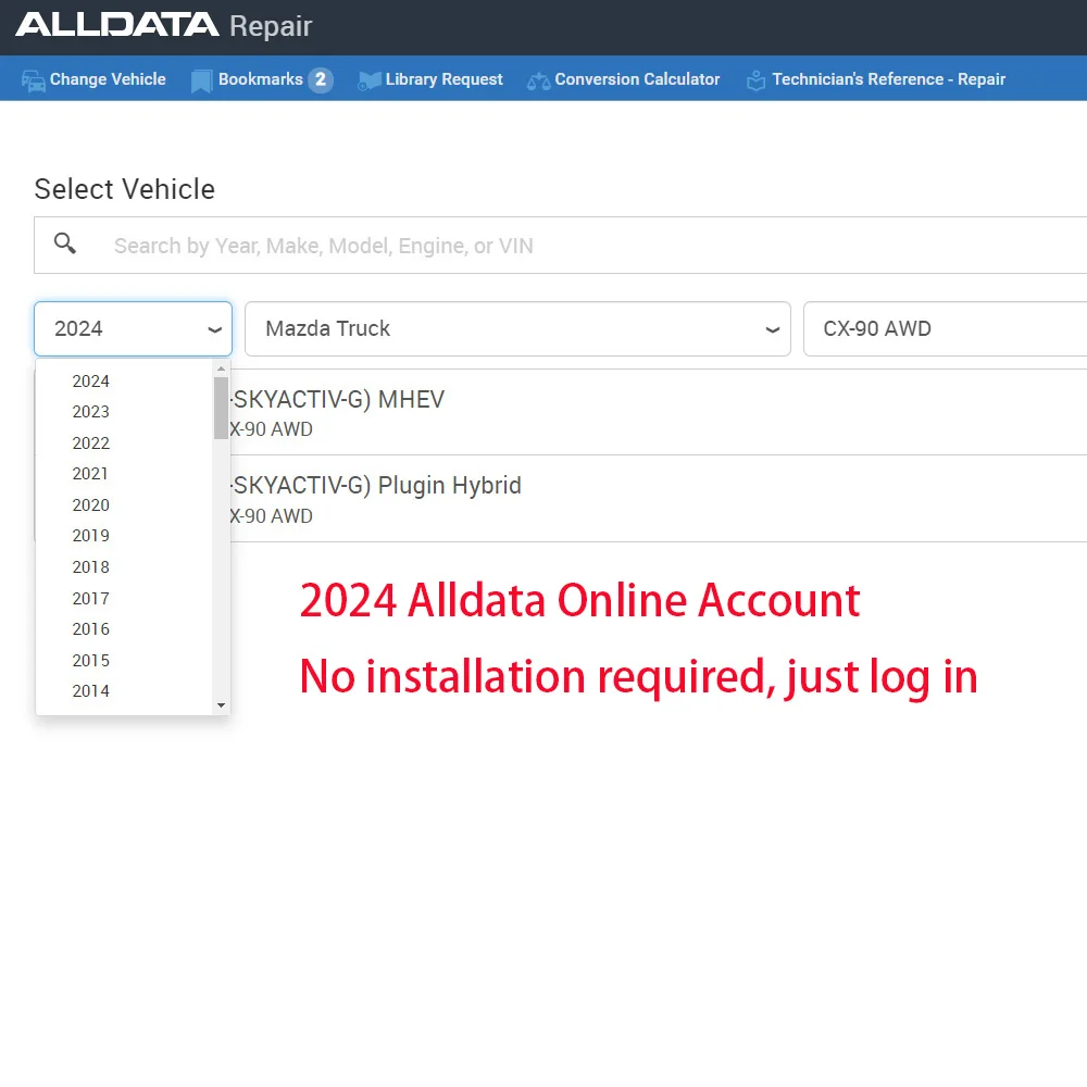 Последняя версия 2024, онлайн-аккаунт Alldata, программное обеспечение для ремонта всех данных, автоматическое обновление и простое вход, не надо устанавливать