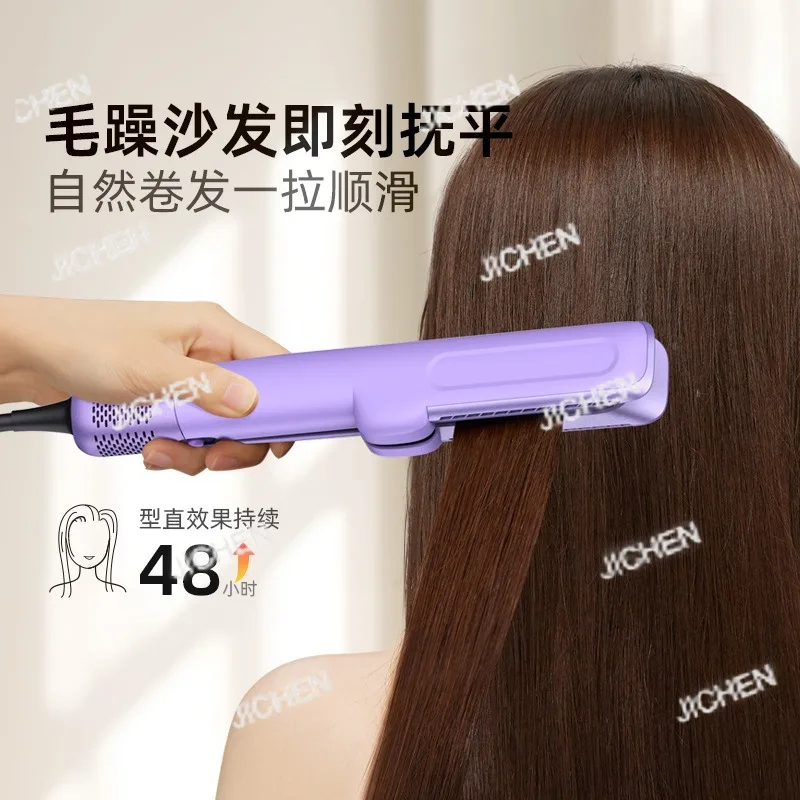 Фото Secador de pelo cruzado 2 en 1 peine alisador de pelo placa recta Clip de pelo rizado uso domestic en humedo y seco №5