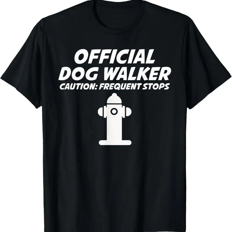 Официальная футболка Dog Walker Funny Fire Hydrant Tail Wagging Breeds