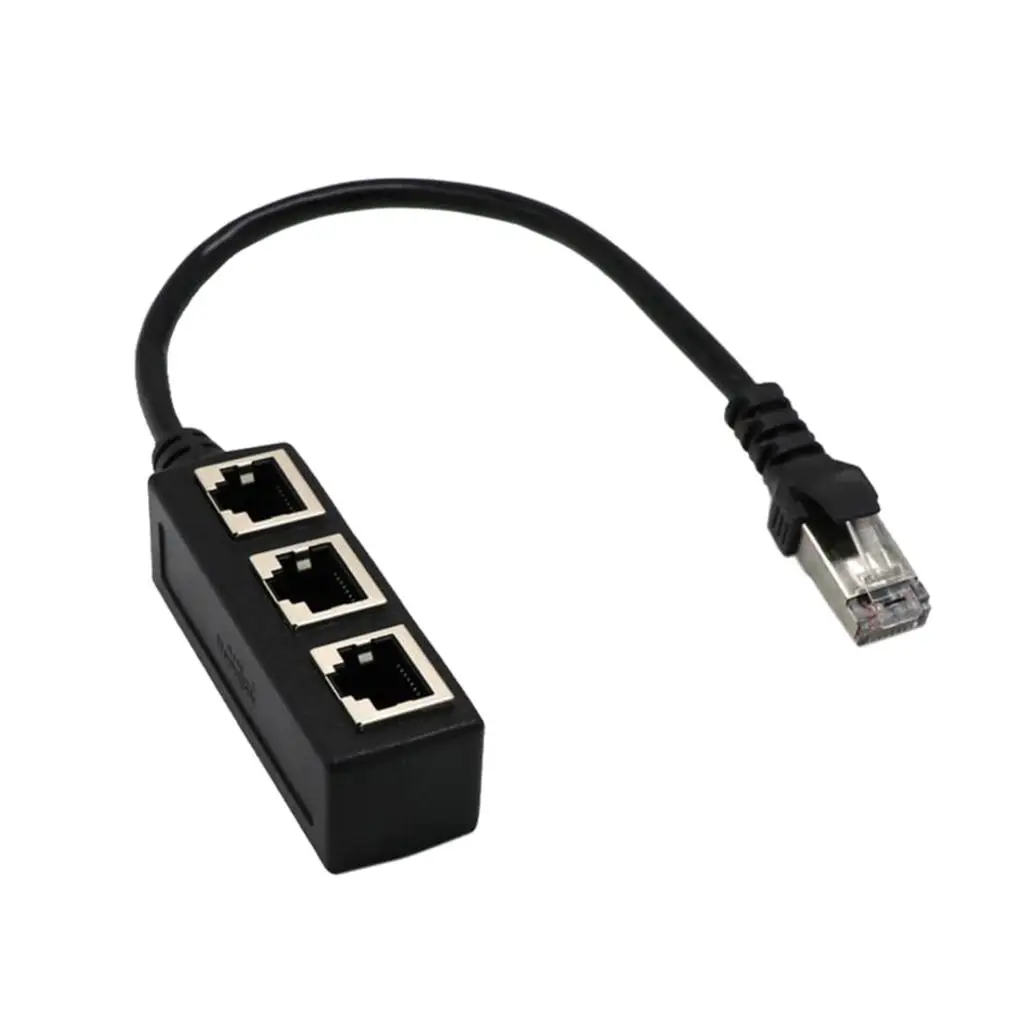 Фото На 3-портовый Y-образный адаптер-сплиттер подходит для разъема Ethernet CAT 5/CAT 6 LAN №2