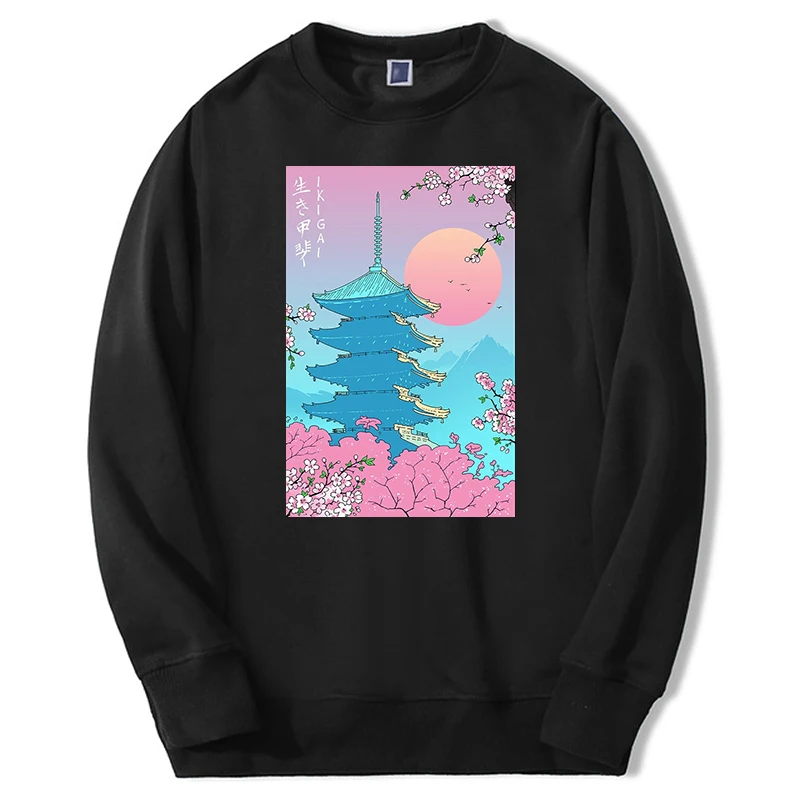 Зима 2024, мужские флисовые крутые свитшоты Vaporwave, толстовки Vaporwave, Повседневная теплая одежда, мужская уличная одежда для фитнеса Vaporwave