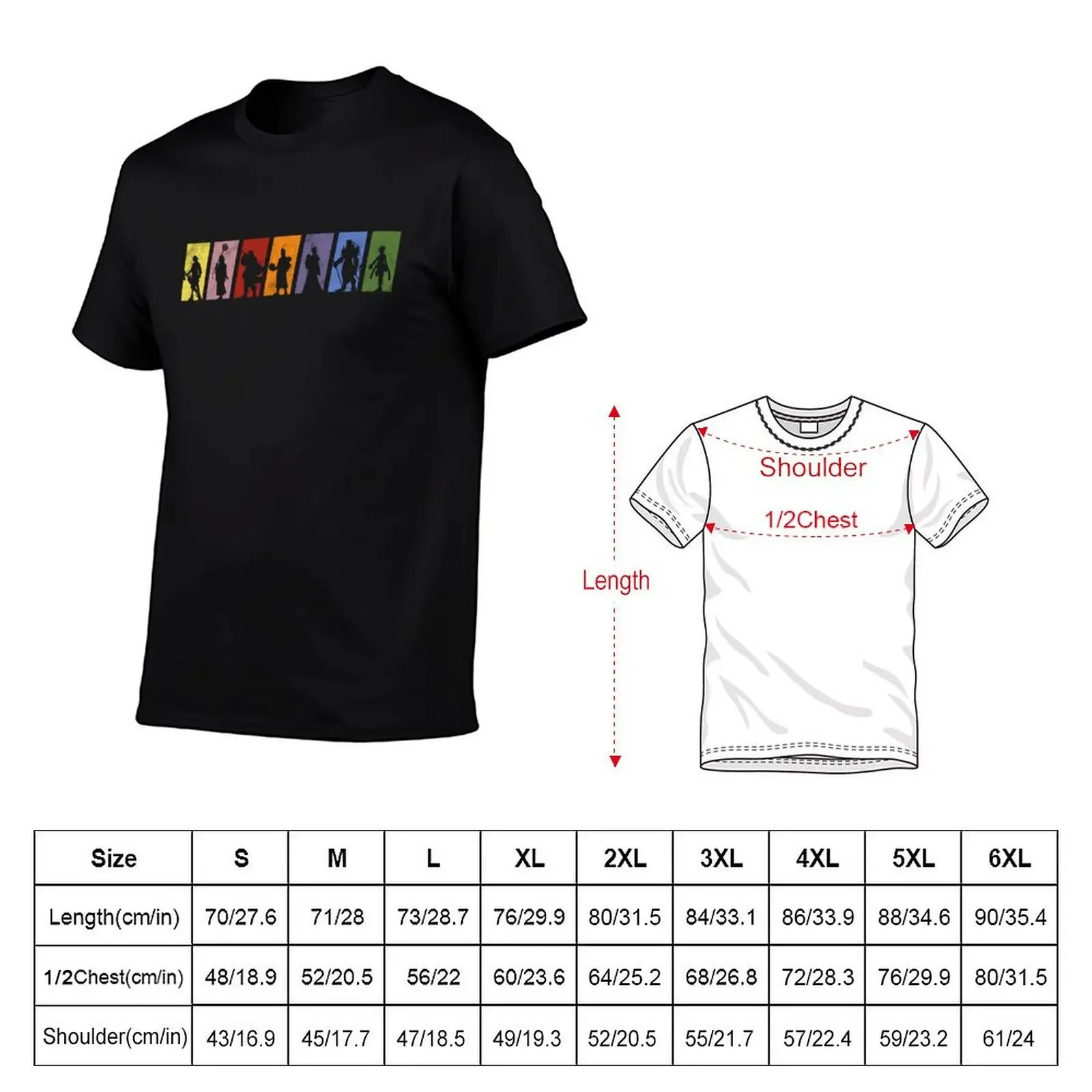 Фото FFX Character Silhouettes T-Shirt vintage oversized custom shirt cheap stuff mens designer clothes №2