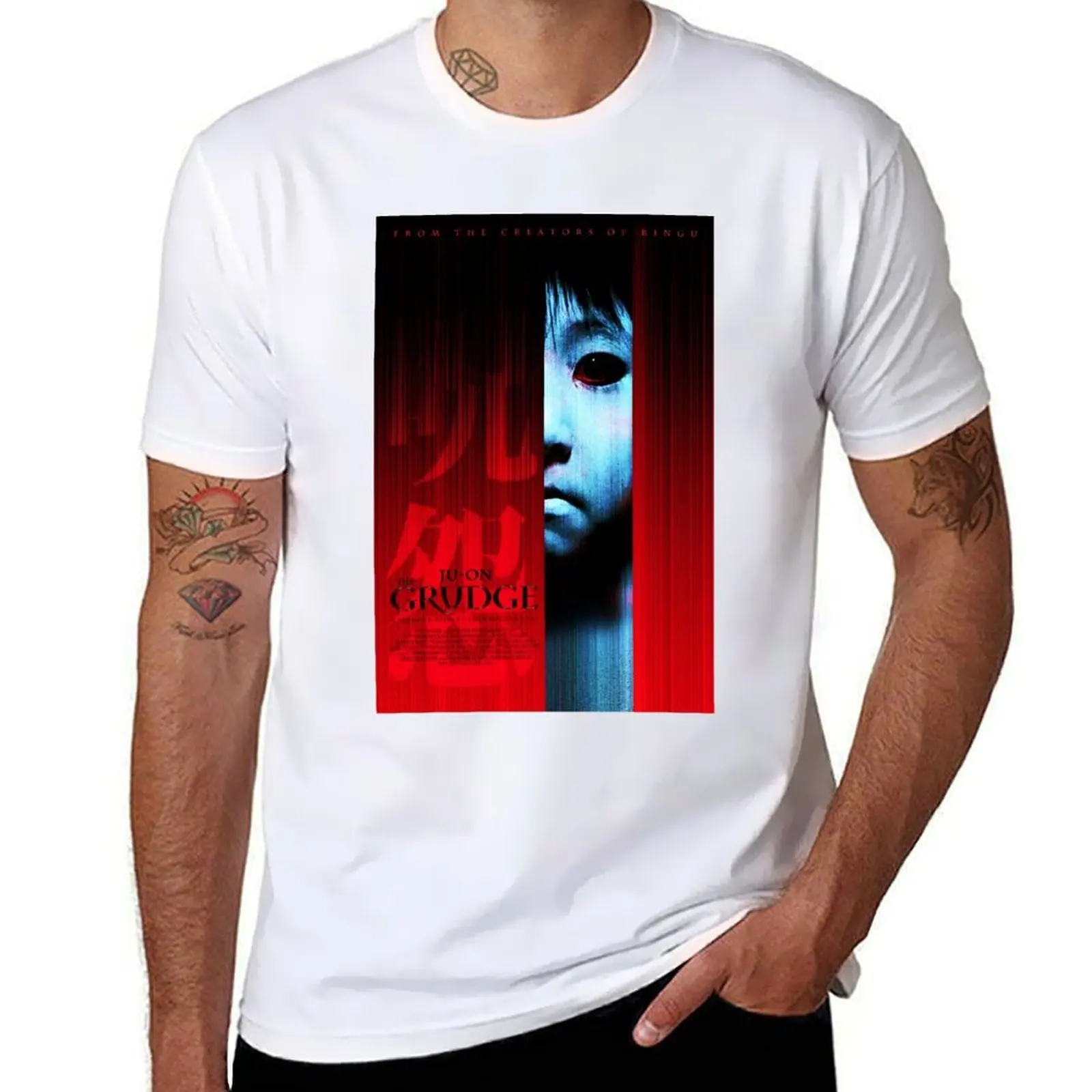 Футболка JU-ON THE GRUDGE, персонализированная футболка для мужчин, футболка из 100% хлопка