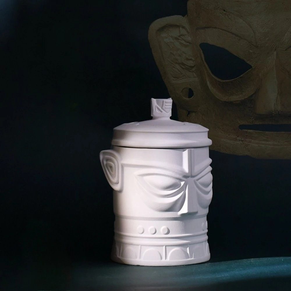 Фото Sanxingdui маска силиконовая форма DIY ремесленные формы ароматерапия литье из смолы идея подарка пластырь художественная свеча чашка изготовление многоразовых №3