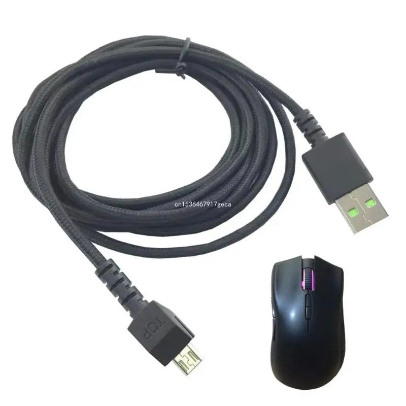 Фото Плетеный USB-шнур для быстрого зарядного устройства, кабель для передачи данных для мыши провод для зарядки, Прямая №2