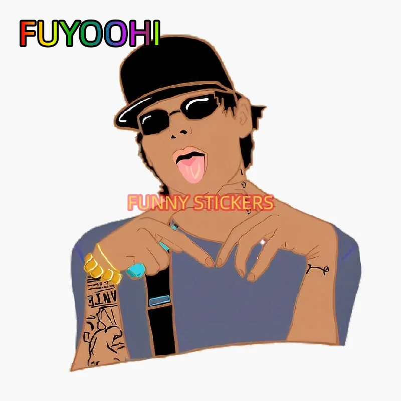 Наклейка на автомобиль FUYOOHI с мексиканской звездой рэп для ноутбука, бутылки для воды, телефона, мотоцикла, автомобиля, краски, бамперы, ремесла, наклейки