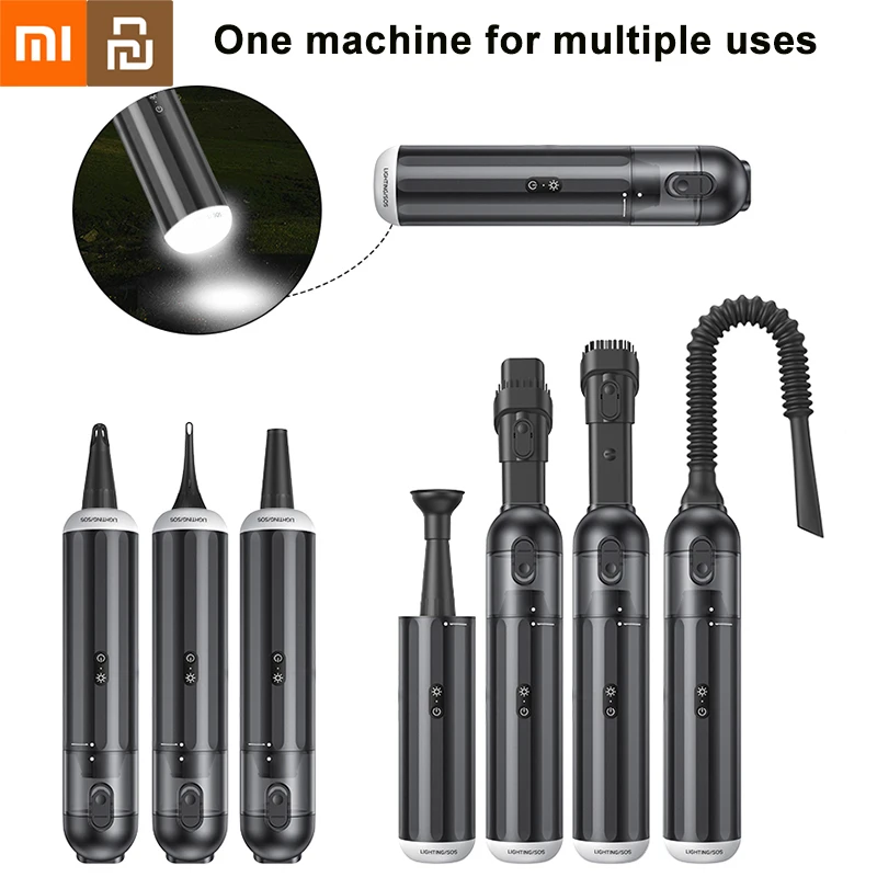 Беспроводной пылесос Xiaomi Youpin, портативный, с сильным всасыванием, наружное освещение, надувной пылесос для дома, новинка