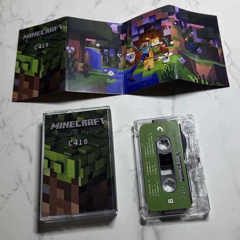 Музыкальные ленты Minecraft C418, мультфильм Mc, игра, том Alpha, оригинальный саундтрек, звуковые дорожки для косплея, коробка Walkman, кассеты, подарки Игровые фигурки и трансформеры