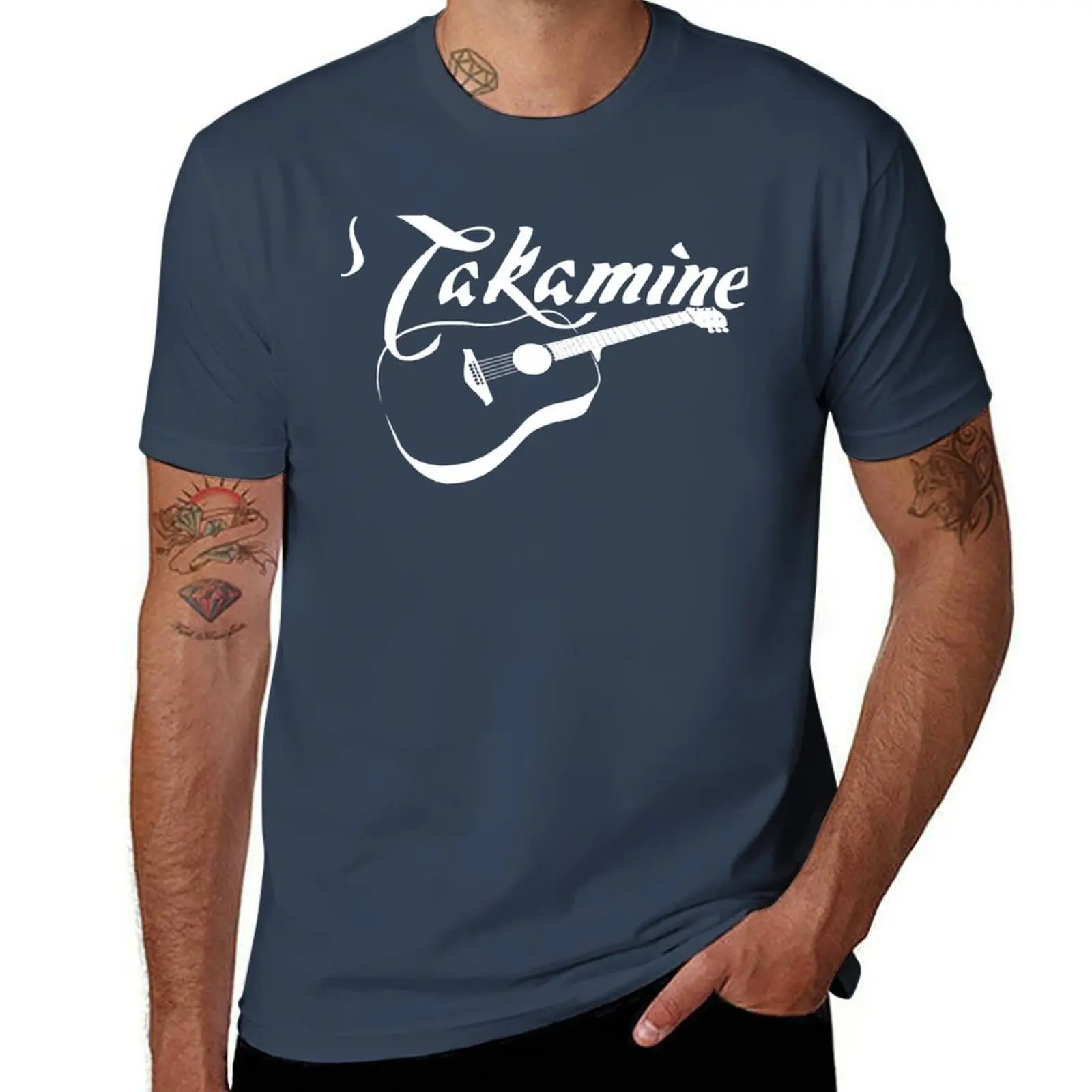 Классическая футболка Takamine Guitars, хлопковые футболки, высококачественные футболки для мужчин, хлопковые мягкие футболки для мужчин, облегающая футболка