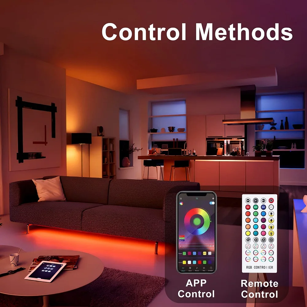 Фото Bluetooth USB светодиодные полосы DC 5V огни RGB 5050 светодиодные лампы свет телефон APP управления для TikTok свет ТВ BackLight партии №4