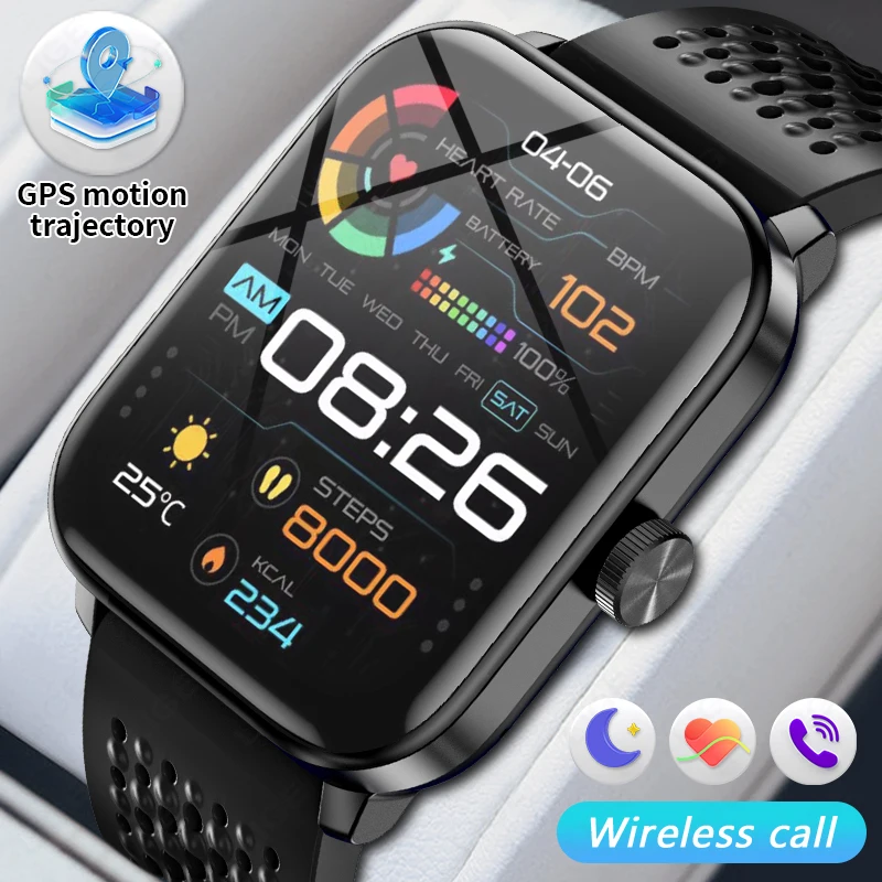 LIGE 2025 GPS Sport Tracker Умные часы Мужские умные часы Bluetooth Телефонные часы Наружные спортивные часы 1,83 дюйма Экран часы