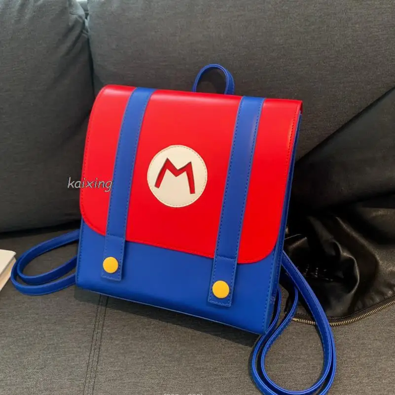 Модные рюкзаки с рисунком аниме Super Mario, дорожный рюкзак для девочек и мальчиков, детский школьный ранец из искусственной кожи, рюкзак для компьютера, подарок