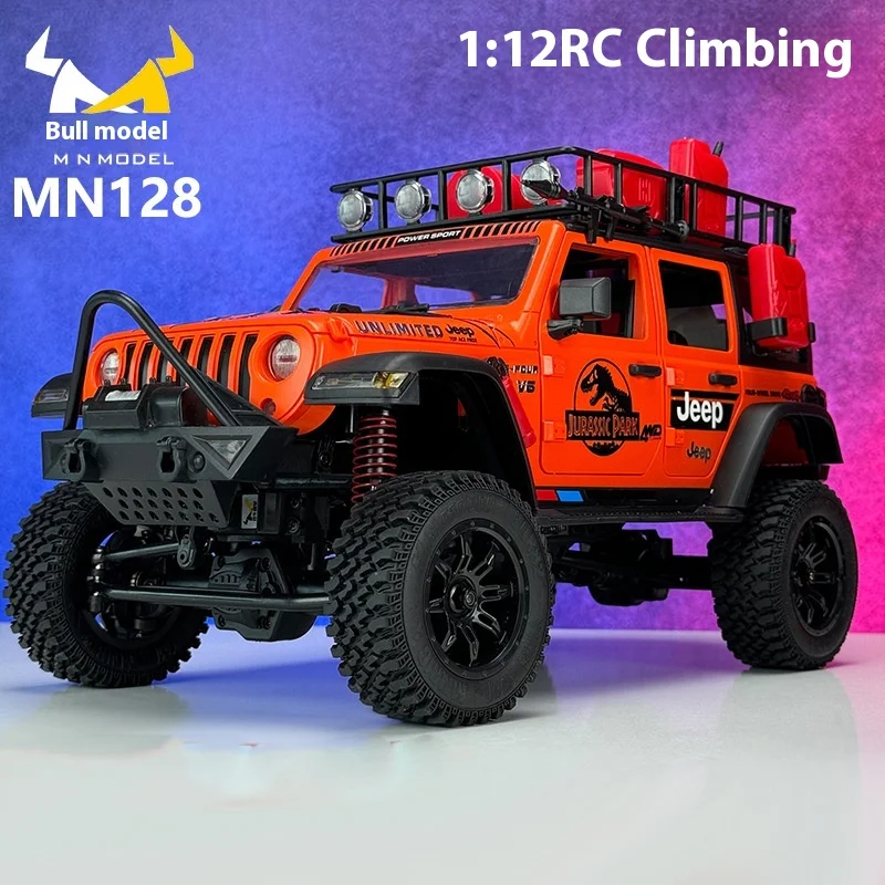 2024 Новое обновление MN128 4wd Внедорожник JP Версия динозавра добавляет настроение, модернизированные металлические детали, подарок на Новый год