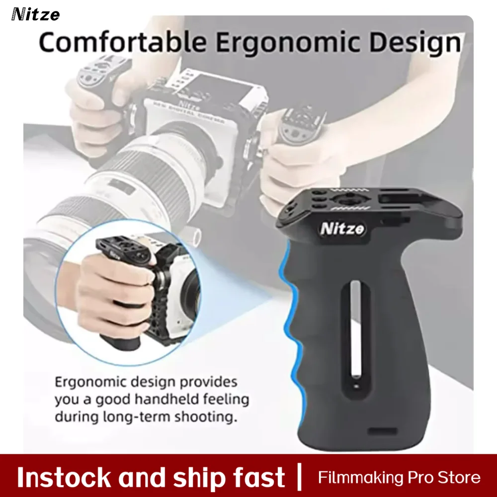 Боковая ручка Nitze Ручка камеры с розеткой ARRI для левой или правой руки, регулируемая вверх и вниз