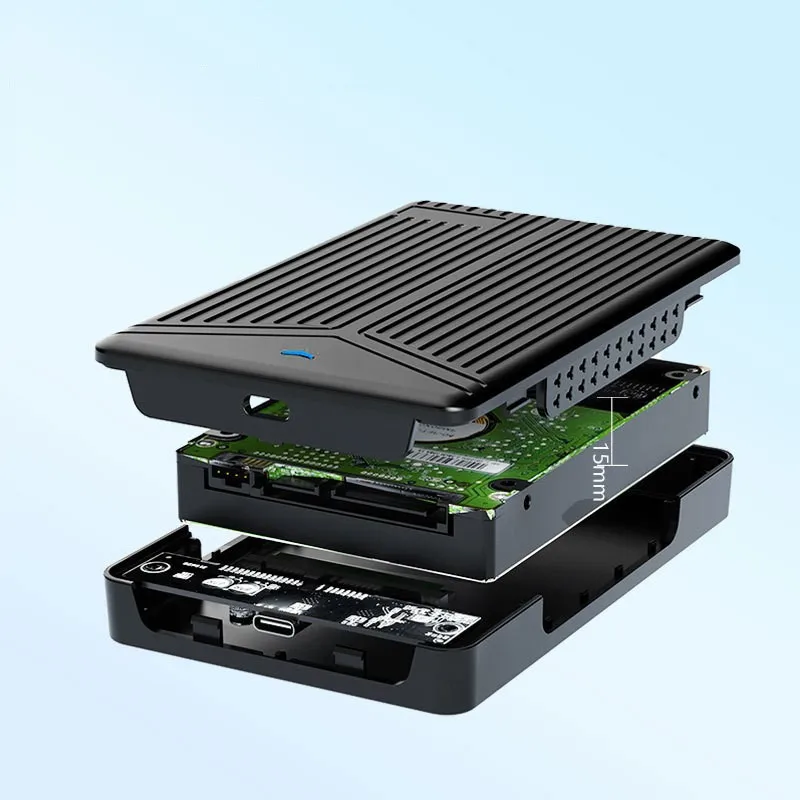 Фото Корпус для жесткого диска, 15 мм, 2,5 дюйма, USB 3,1, SATA №5