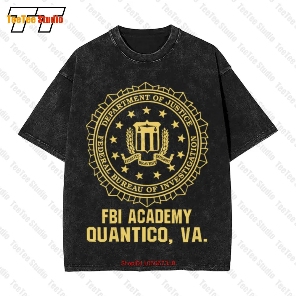 Винтажная футболка большого размера Fbi F.B.I Academy Quantico Va Virginia NJ50