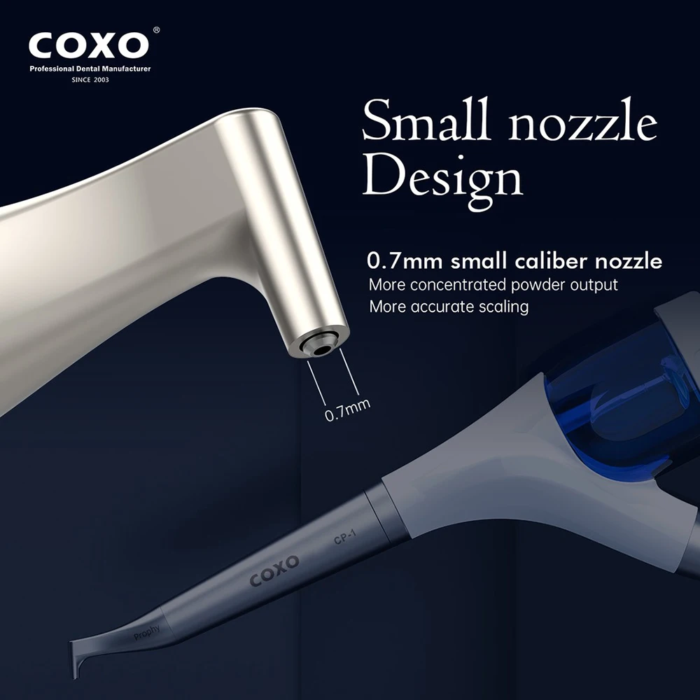 COXO CP-1 Профессиональный стоматологический воздушный полировщик, портативная машина для чистки зубов для удаления пятен, с комплектом аксессуаров