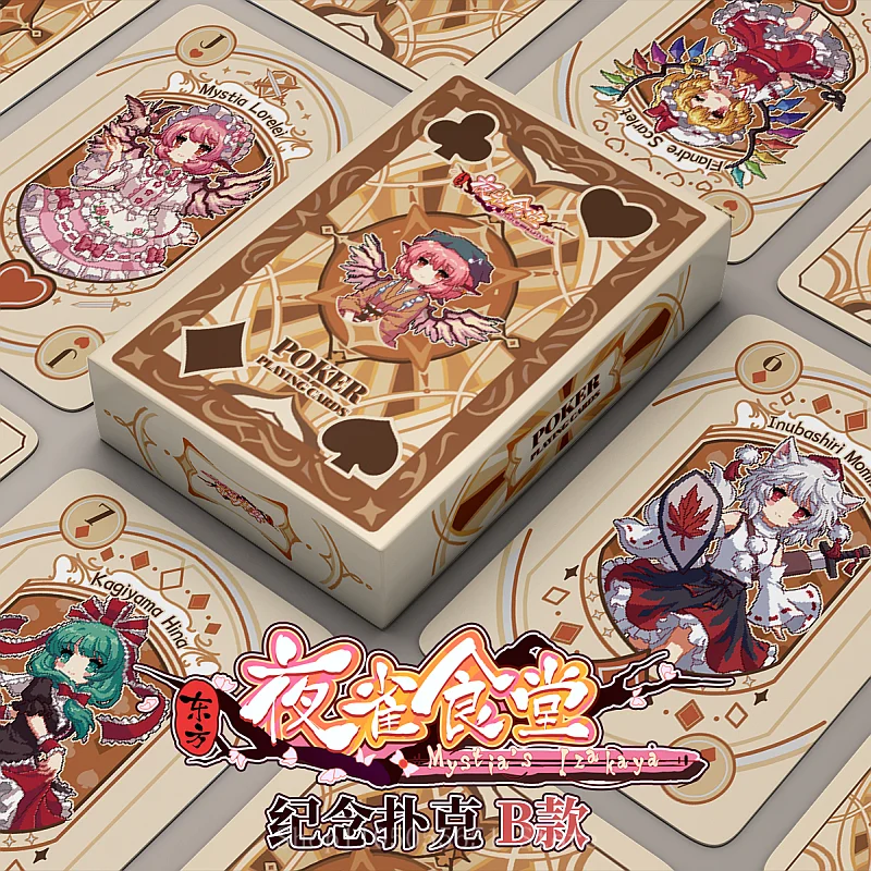 В наличии аниме Touhou Project Theme Paper Poker Desk Игральные карты Настольная игра Картка Креативная коллекция Косплей Подарок