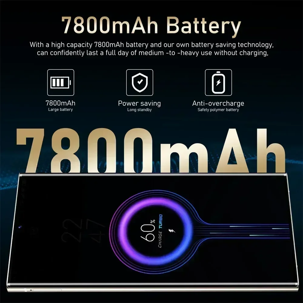 Фото 2024 S24 Ultra 7.3HD глобальная версия мобильных телефонов оригинальный смартфон 5G Dual SIM Android 14 сотовый телефон 7800 мАч 108MP мобильные телефоны №3