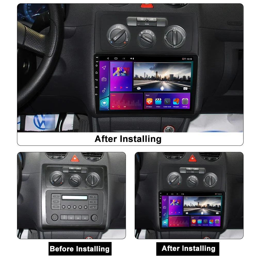 Фото Мультимедийный Плеер Android Auto Carplay Для Vw Volkswagen Caddy 3 2k Iii 2004-2010, Fm Gps-навигация, 4g, Wi-fi №2
