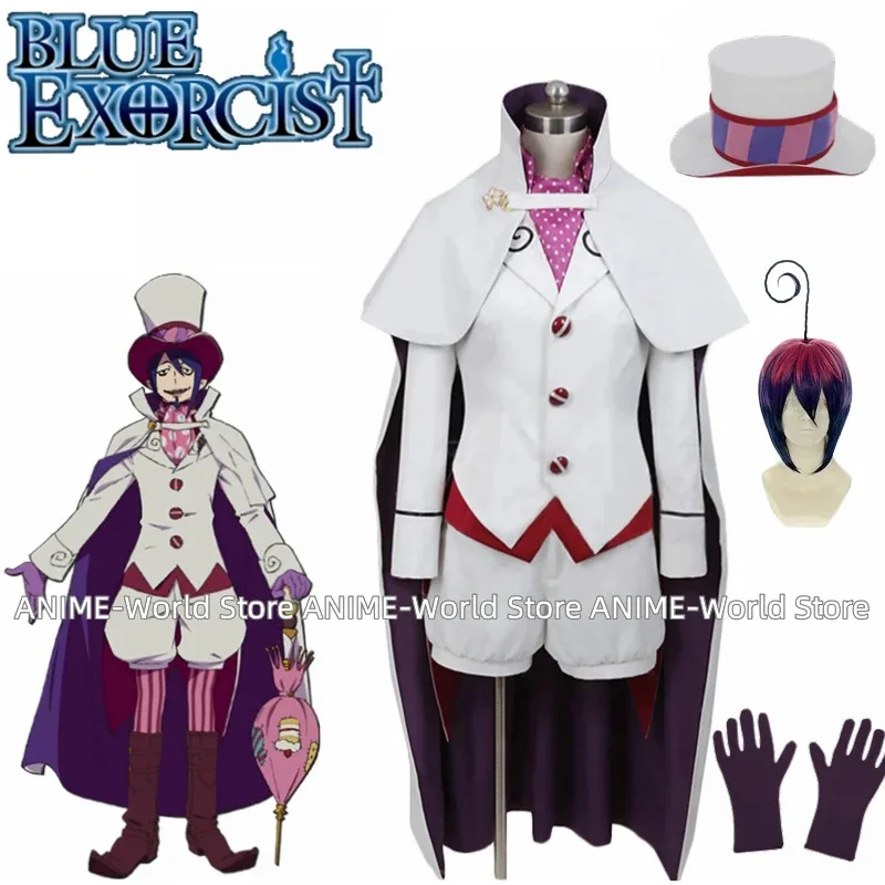 Фото CyAnime Ao no Blue Exorcist Mephisto Pheles костюмы для косплея сценическая одежда идеальный парик на заказ №2