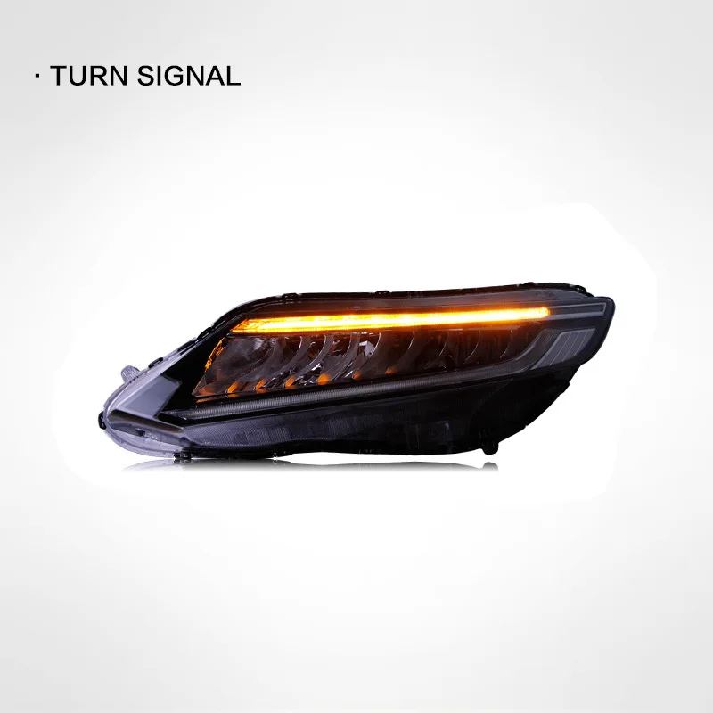 Фото Подходит для Honda 13-19 нефритовая фара в сборе, модифицированная высококачественным полностью светодиодным источником света, дневные ходовые огни, указатель поворота. №3