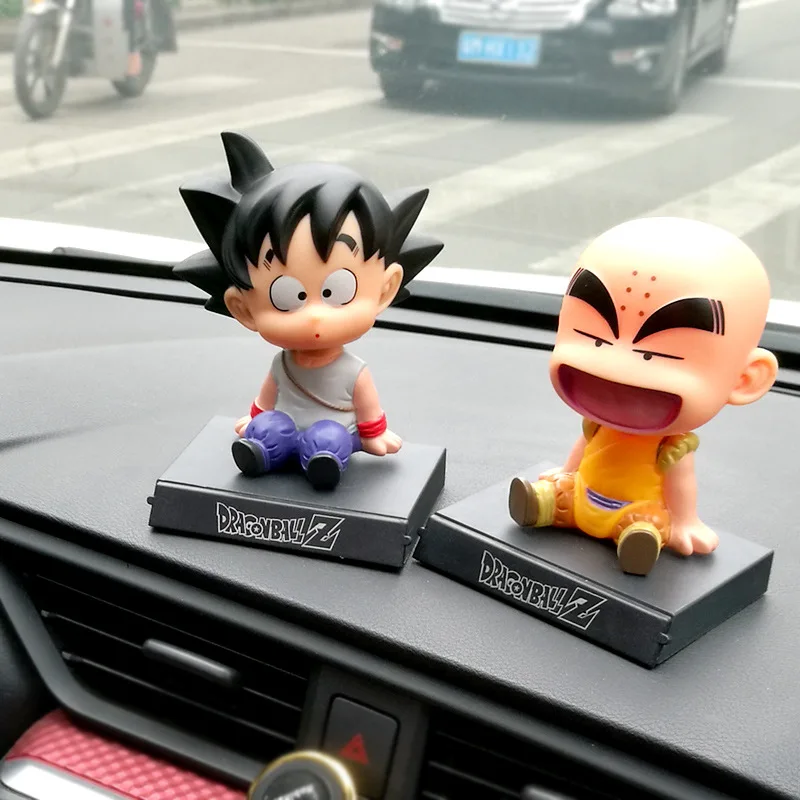 Фото Аниме Dragon Ball Z Goku Kuririn трясущаяся голова игрушка Микки Минни модель держатель для телефона кронштейн украшение автомобиля №2