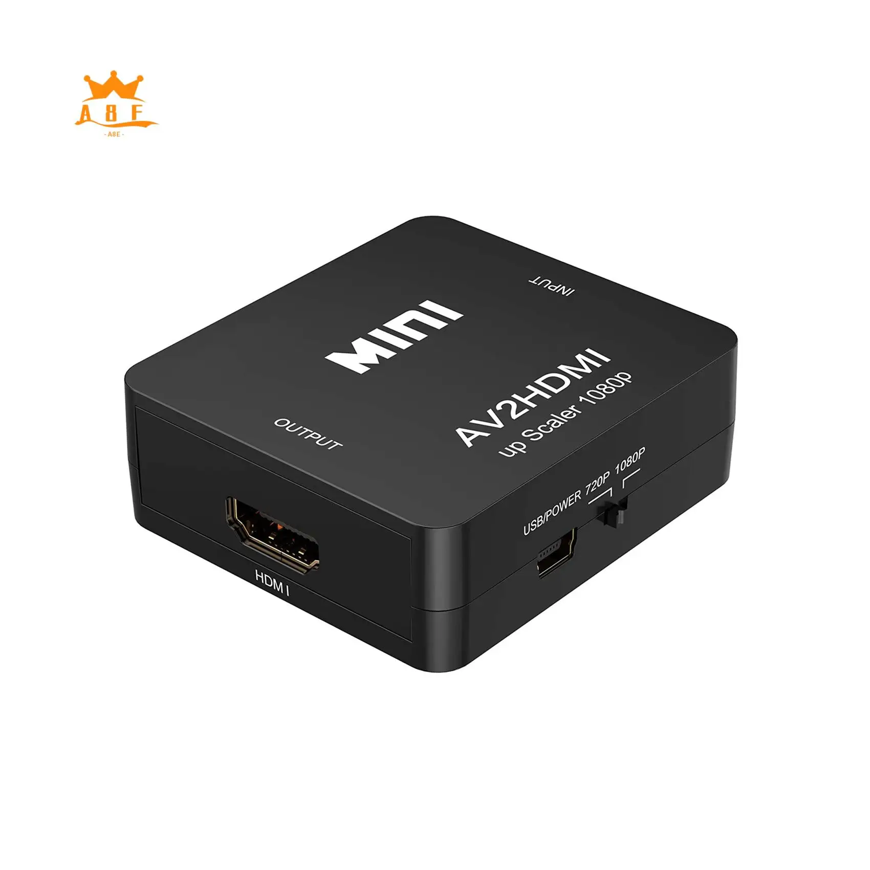 A08E-RCA в, AV-конвертер, 1080P Mini RCA CVBS адаптер видео-аудио конвертера PAL/NTSC для телевизора/ПК/PS3/STB/VHS