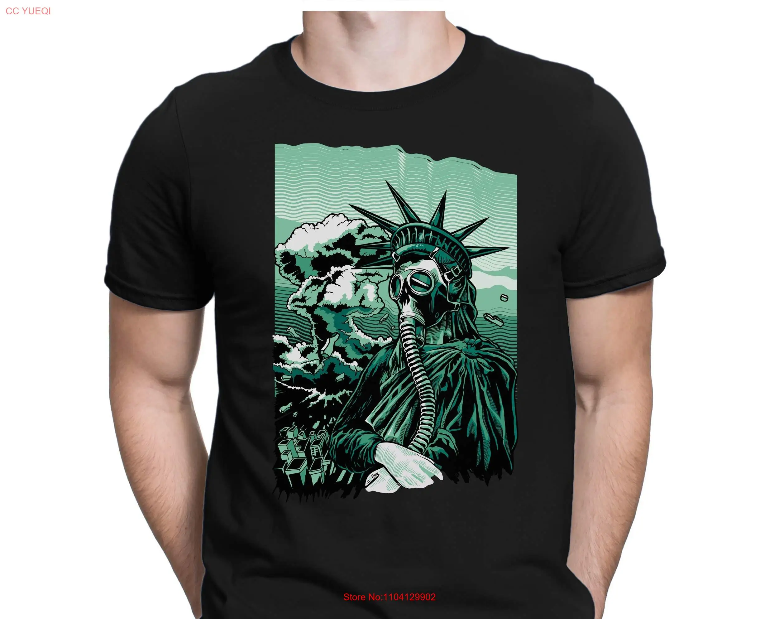 Мужская забавная футболка Atomic Liberty от маленьких до 4XL PAPAYANA с длинными или короткими рукавами