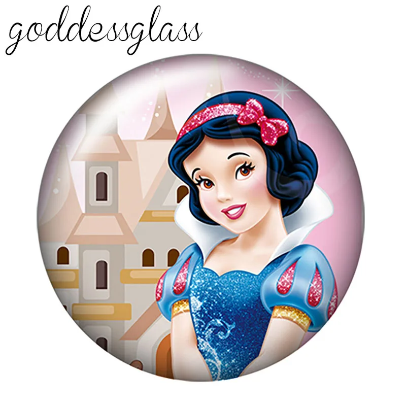 Disney Princesses Elsa Belle Cinderella Ariel 12mm18mm20mm25mm Round photo glass cabochon flat back Making findings keychain (art.: 3920cb4f35489) - 3920cb4f35489