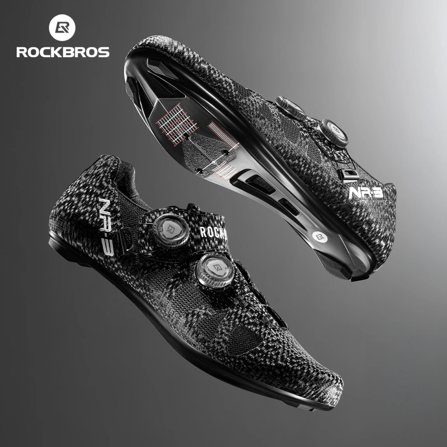 ROCKBROS Профессиональные велотуфли с застежкой-рычагом для шоссейных велосипедов самозатягивающиеся для педалей SPD велотуфли обувь для велоспорта