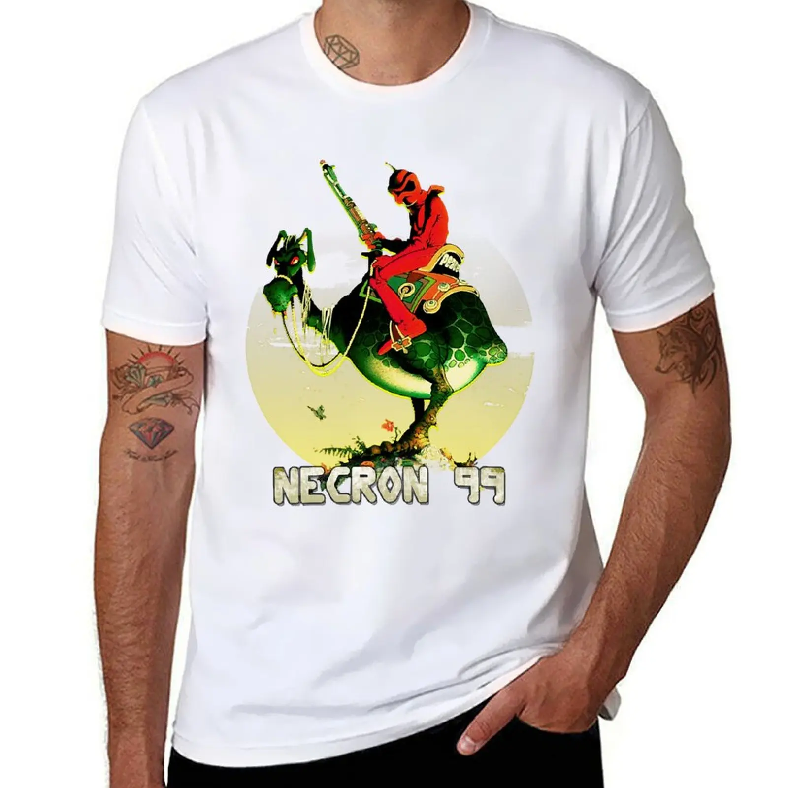 Футболка Necron 99, мужская футболка с рисунком, мужская простая мужская футболка, футболка из плотного хлопка