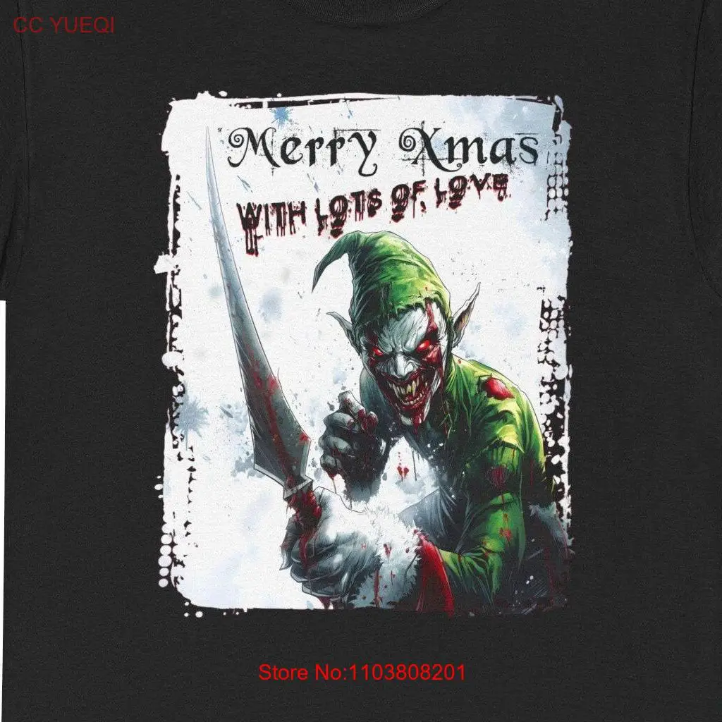 Футболка Creepy Evil Elf Good Wishes Scary Menacing Holiday Horror 100, плотный хлопок, лучший подарок на Рождество, винтажная футболка в стиле ретро
